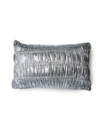 Kussen, WRINKLED CUSHION SILVER NEW AGE (25X40), zilver