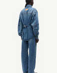 Saharp seam shirt, Sephia blue