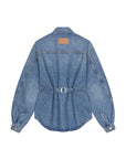 Saharp seam shirt, Sephia blue
