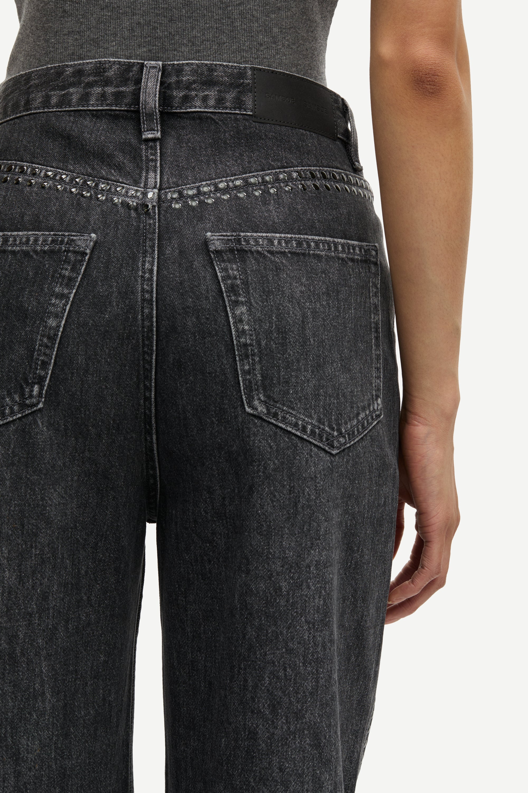 Sashelly Jeans Studs, Grey Cloud