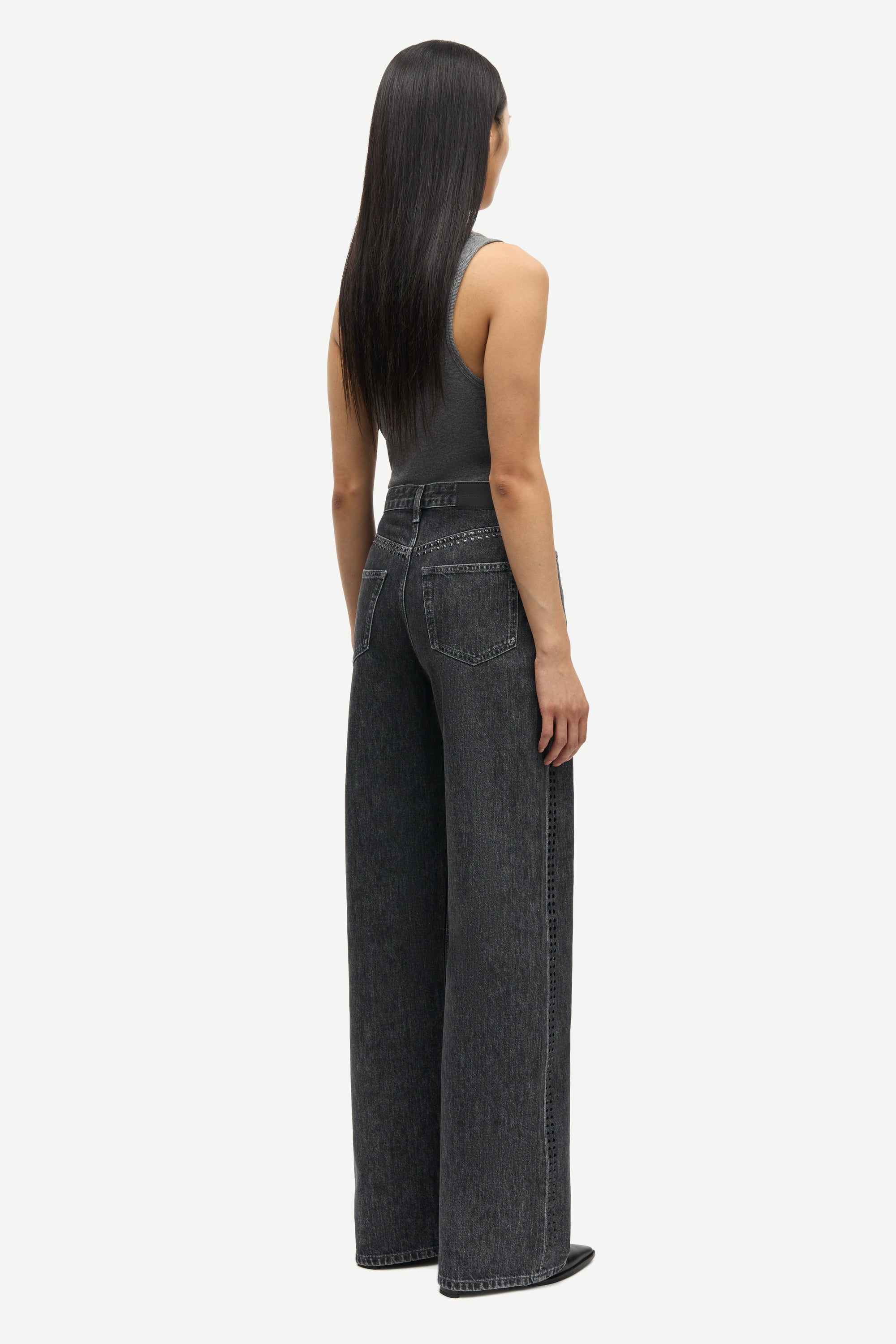 Sashelly Jeans Studs, Grey Cloud