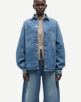Saharp seam shirt, Sephia blue